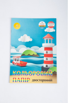 Папір кольоровий, 14 листів, 7 кольорів, А4, двосторонній.